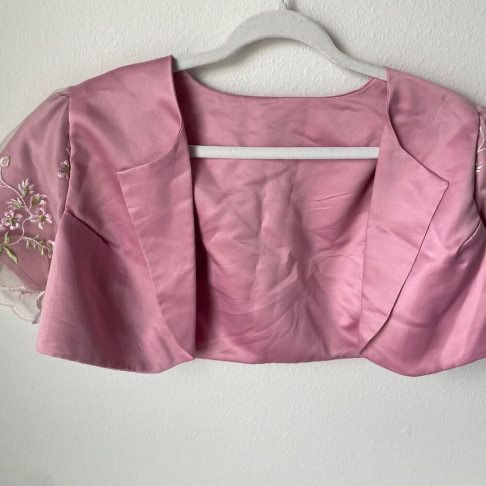 American-vintage Women's Pink and White Cardigan